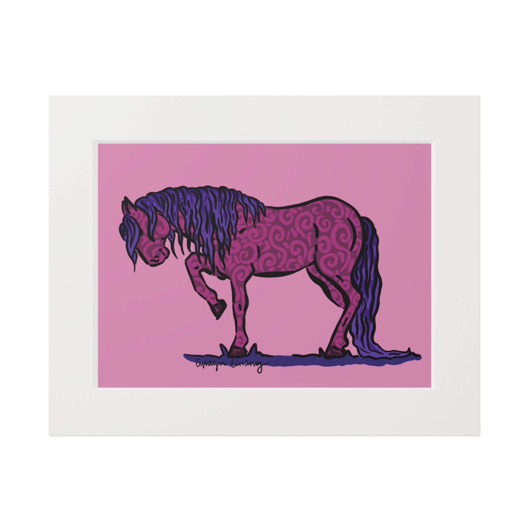 Pink Paisley Painted Pony Print