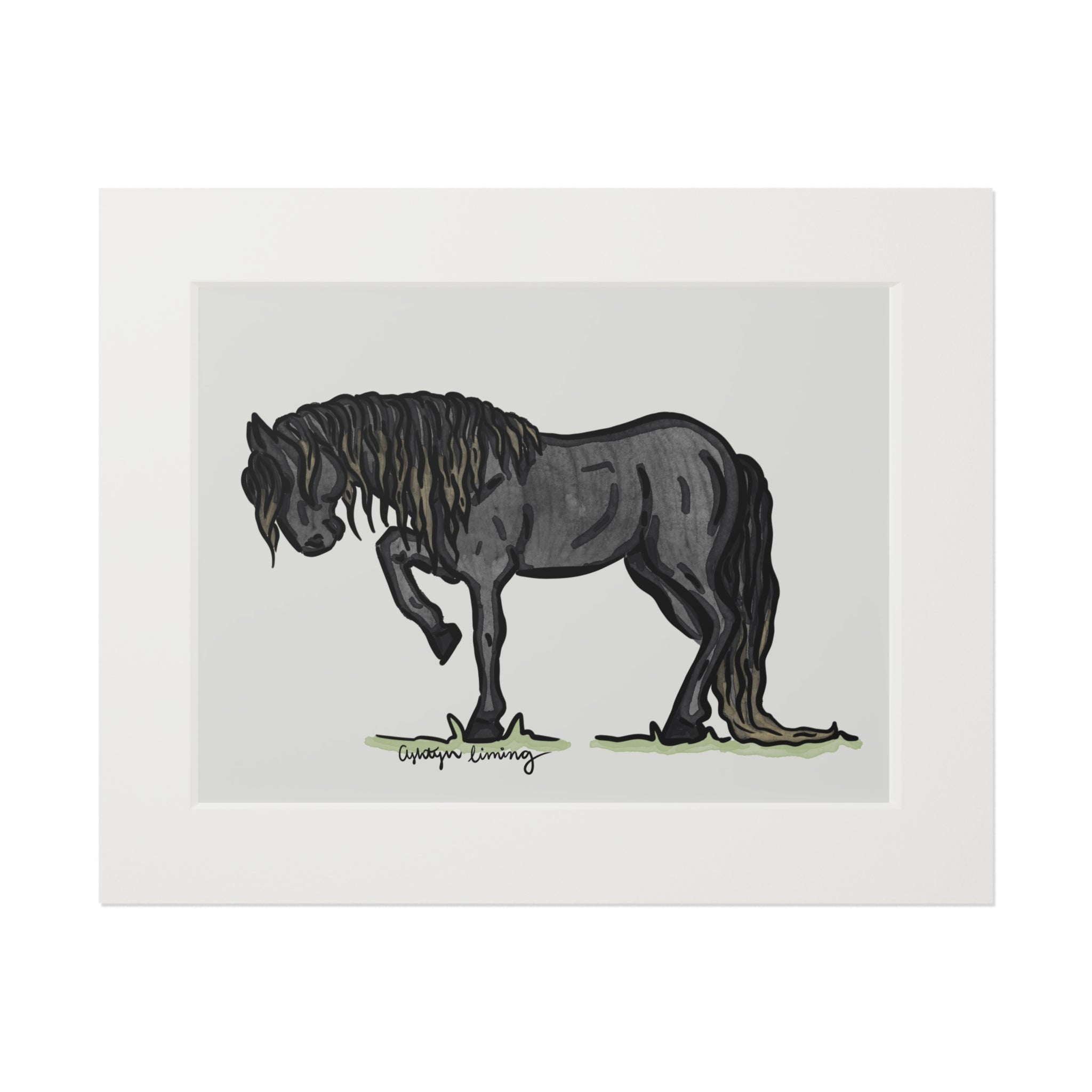 Black Painted Pony Print