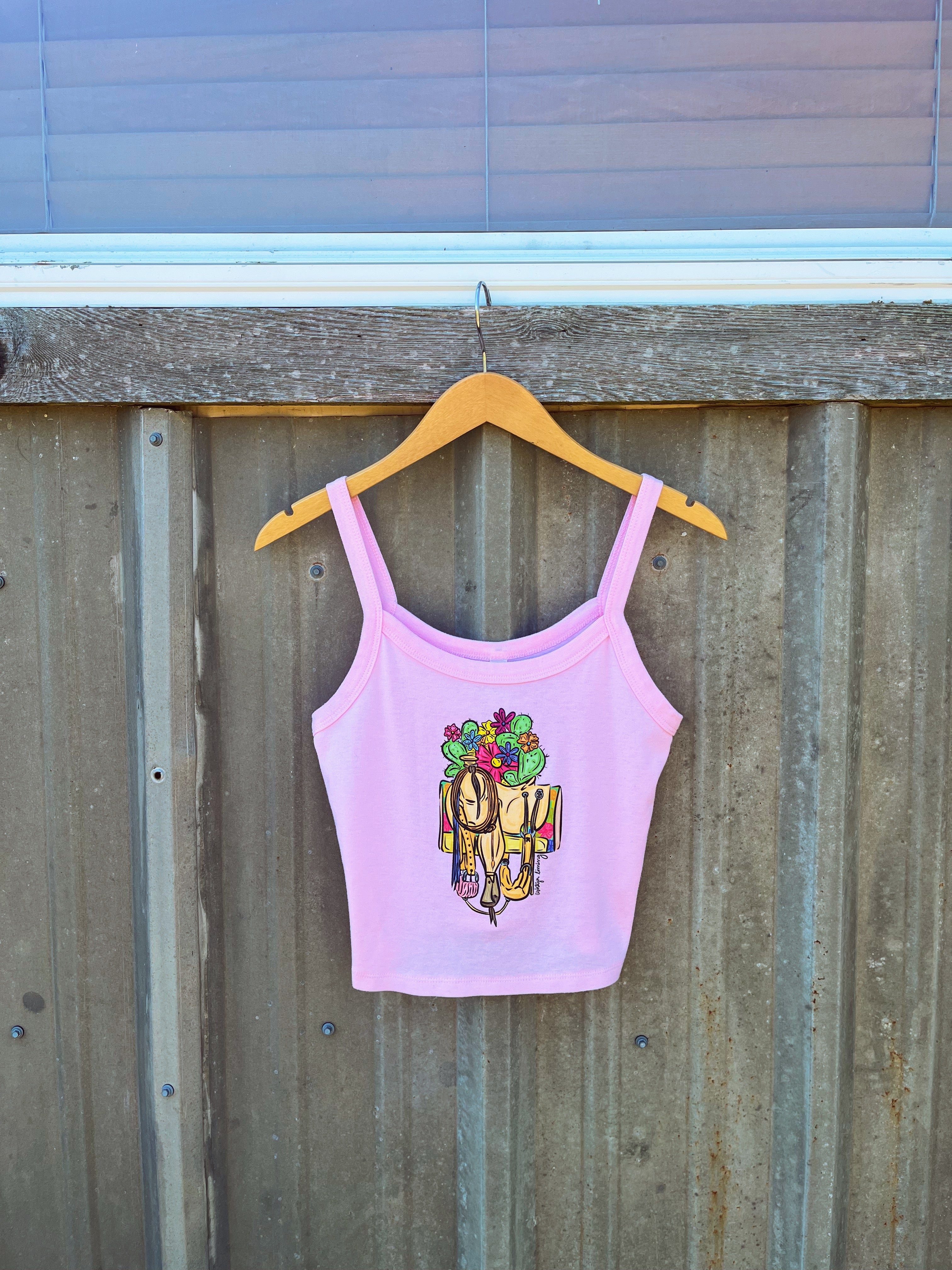 Floral Catus Saddle Women's Tank Top