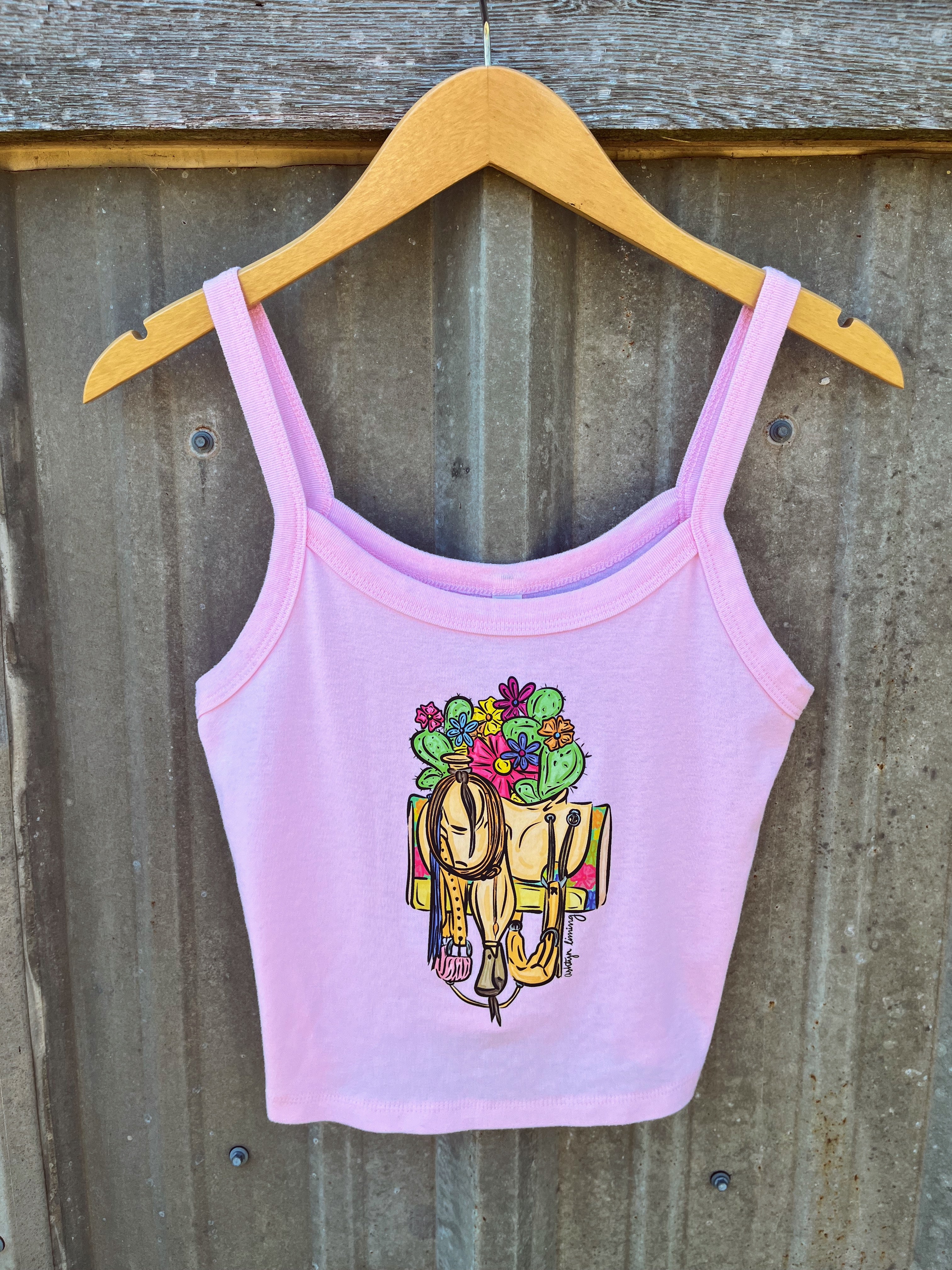 Floral Catus Saddle Women's Tank Top