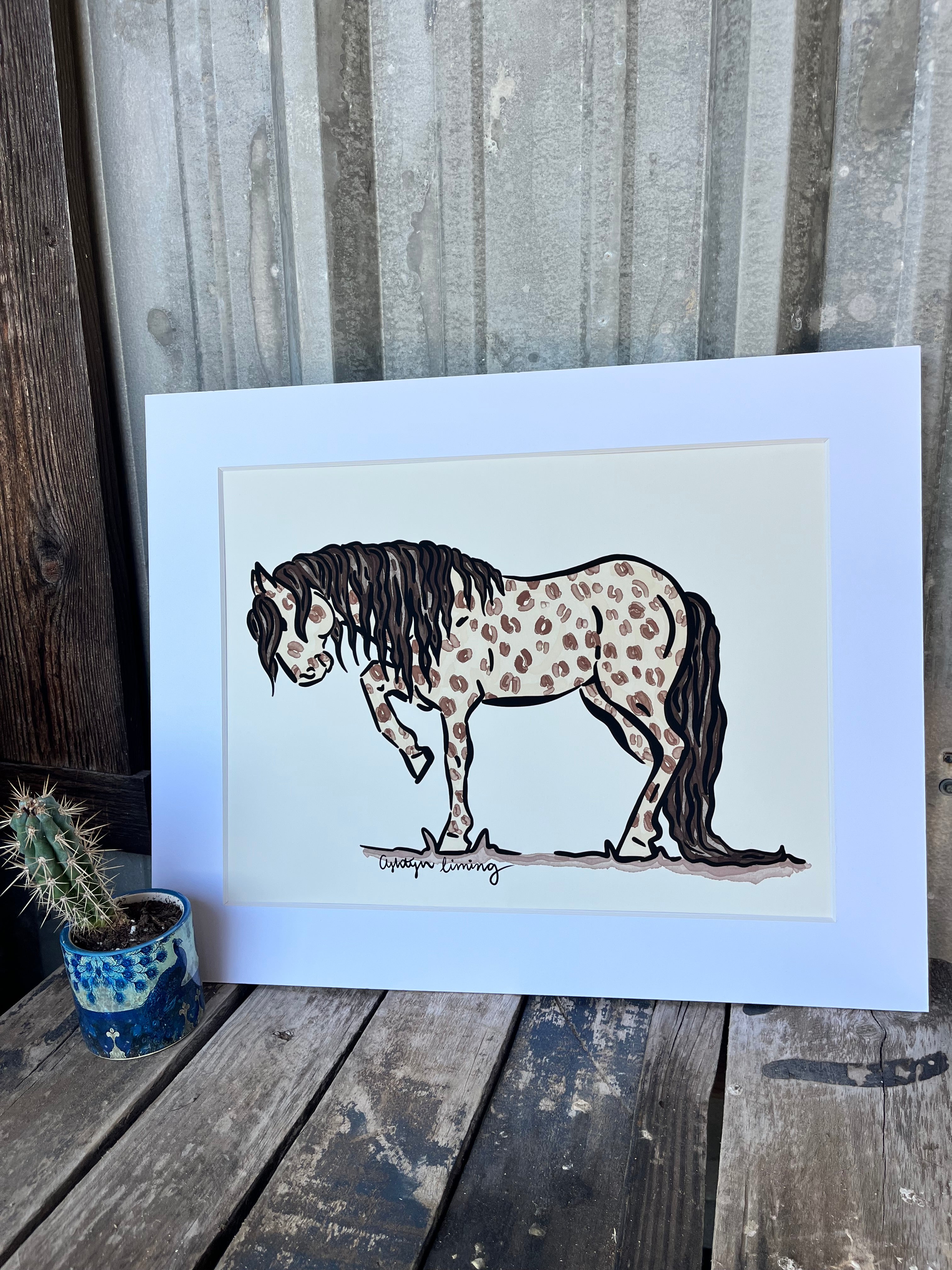 Cheetah Painted Pony Print