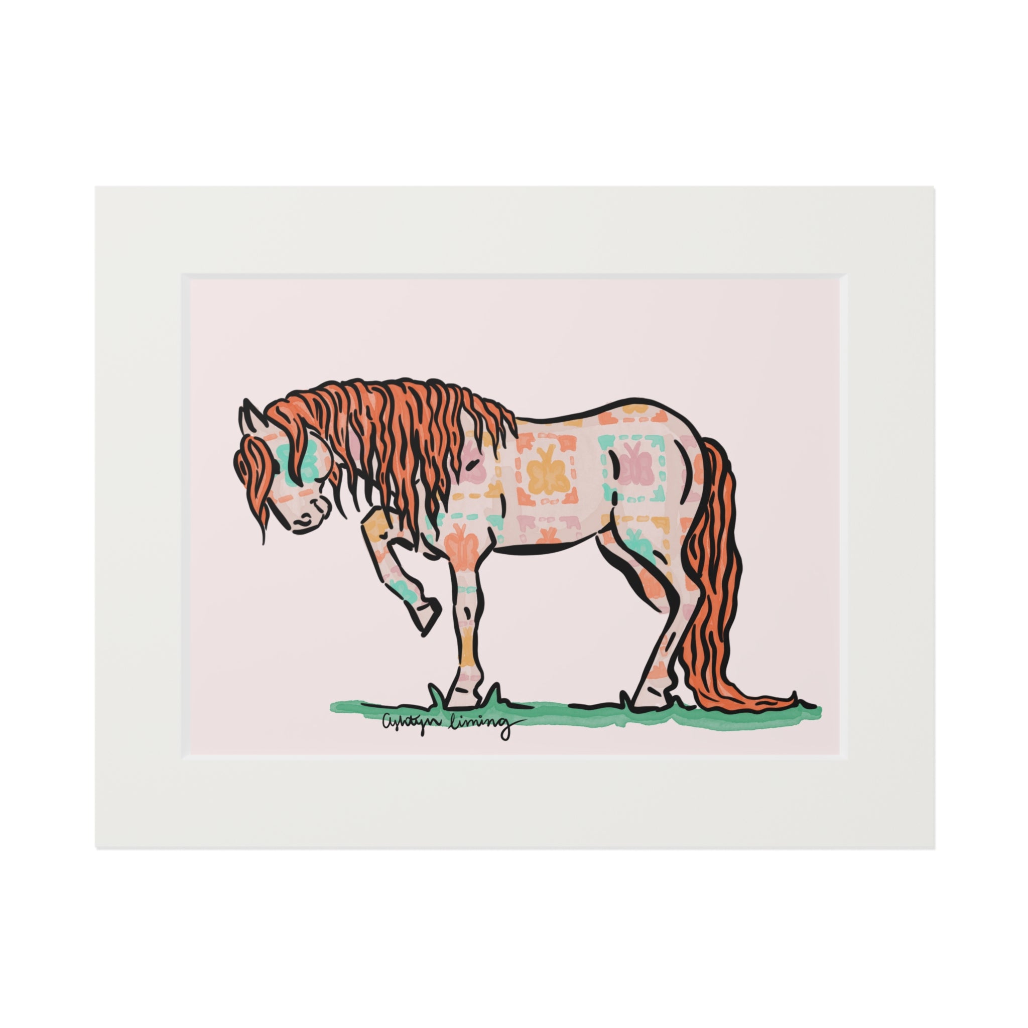 Butterfly Tile Painted Pony Print