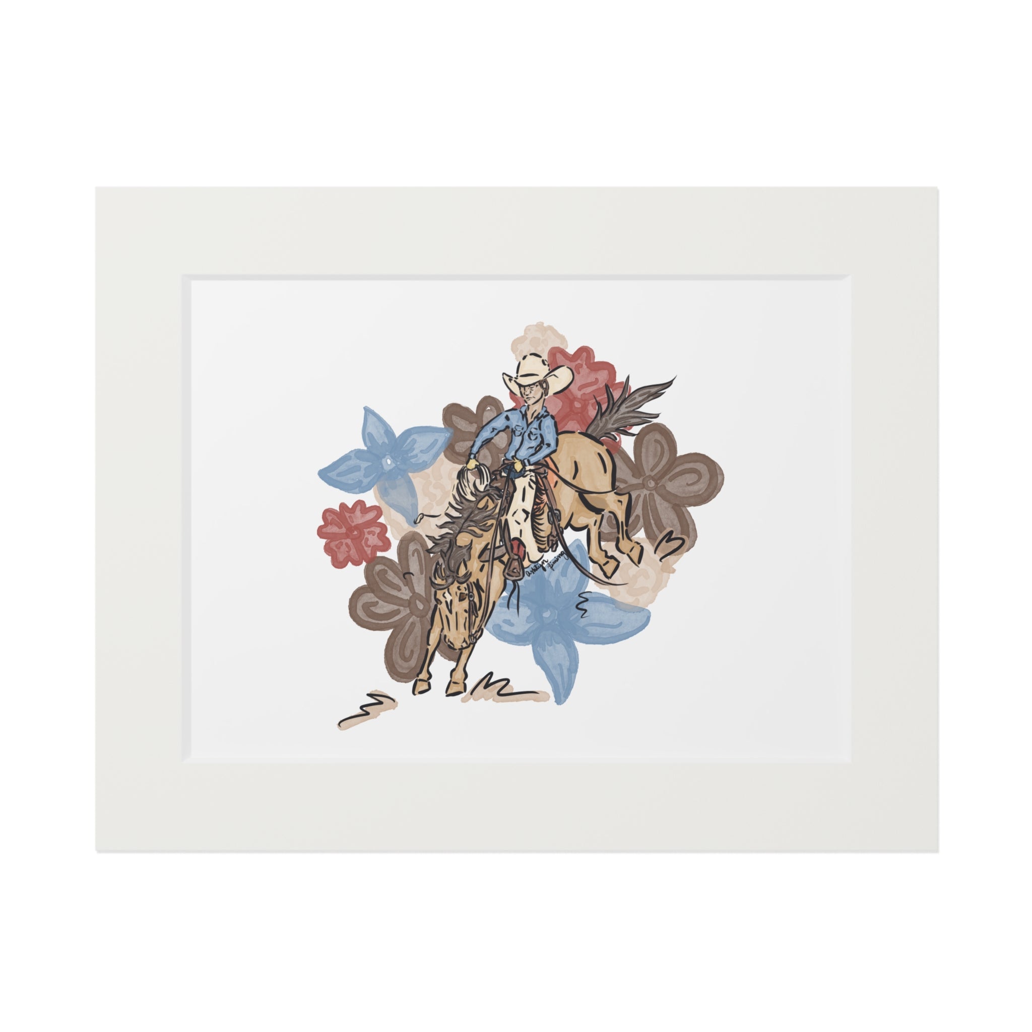 Floral Bronc Buster Print