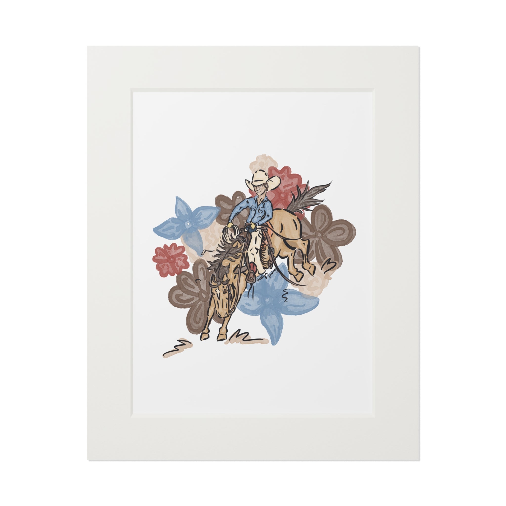 Floral Bronc Buster Print