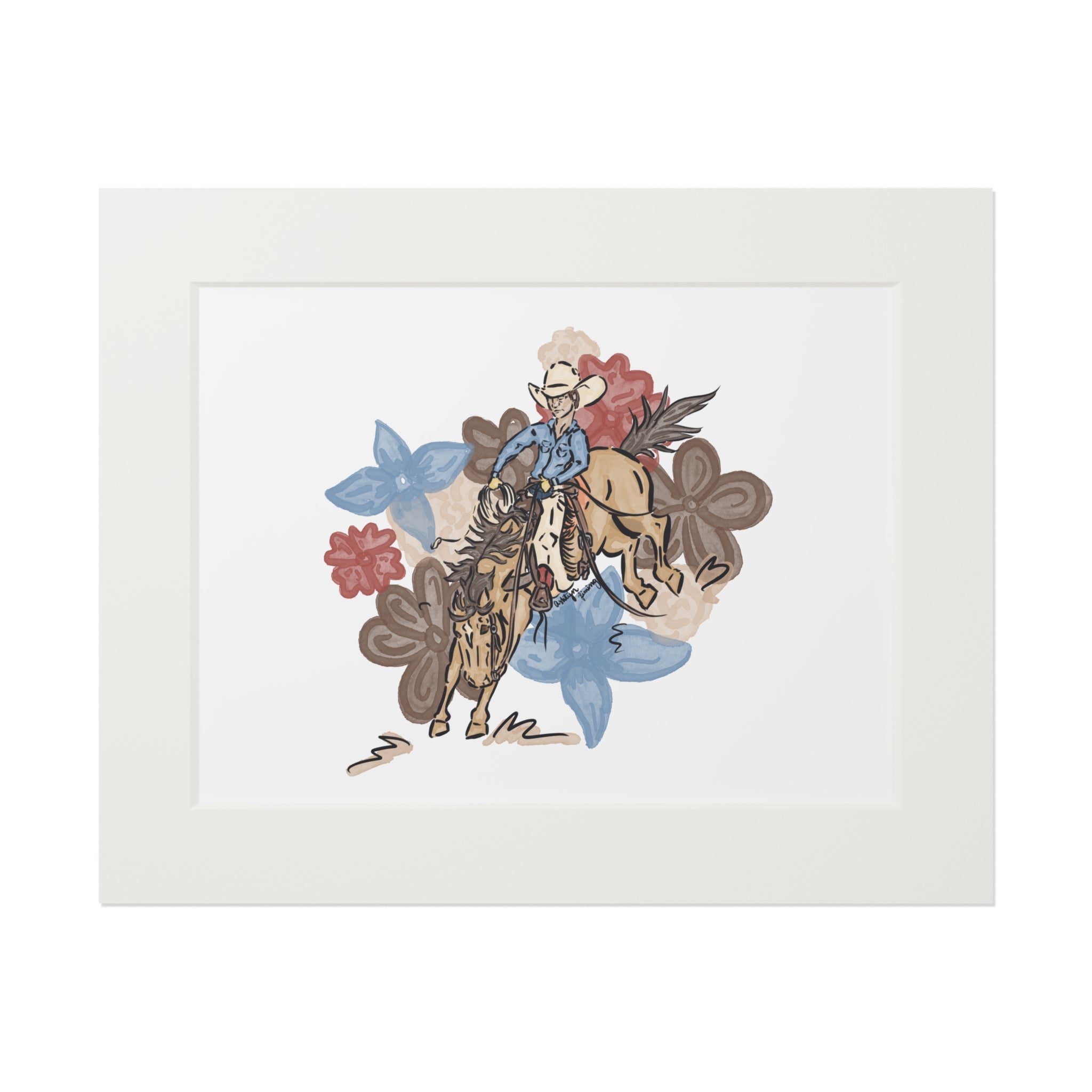 Floral Bronc Buster Print