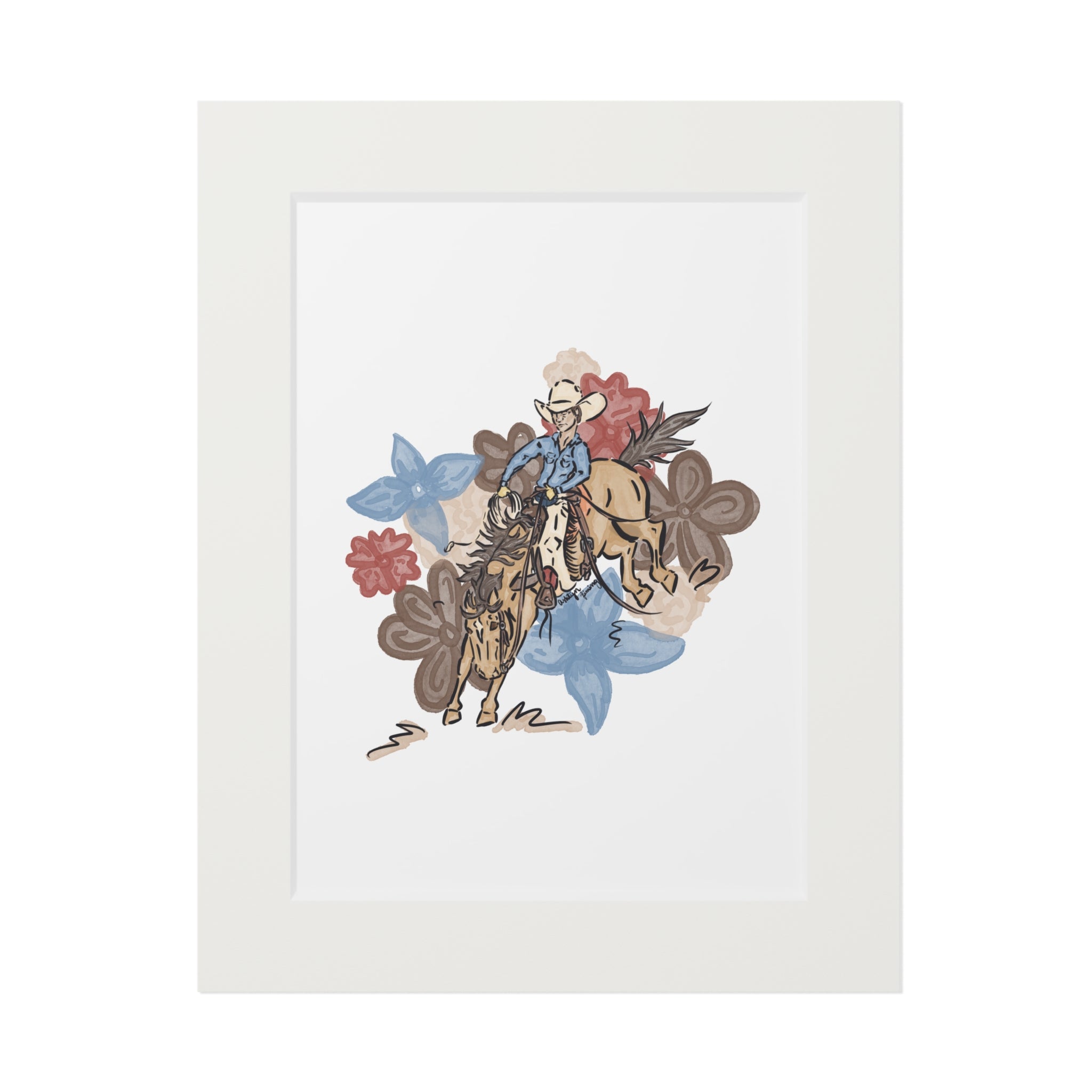 Floral Bronc Buster Print