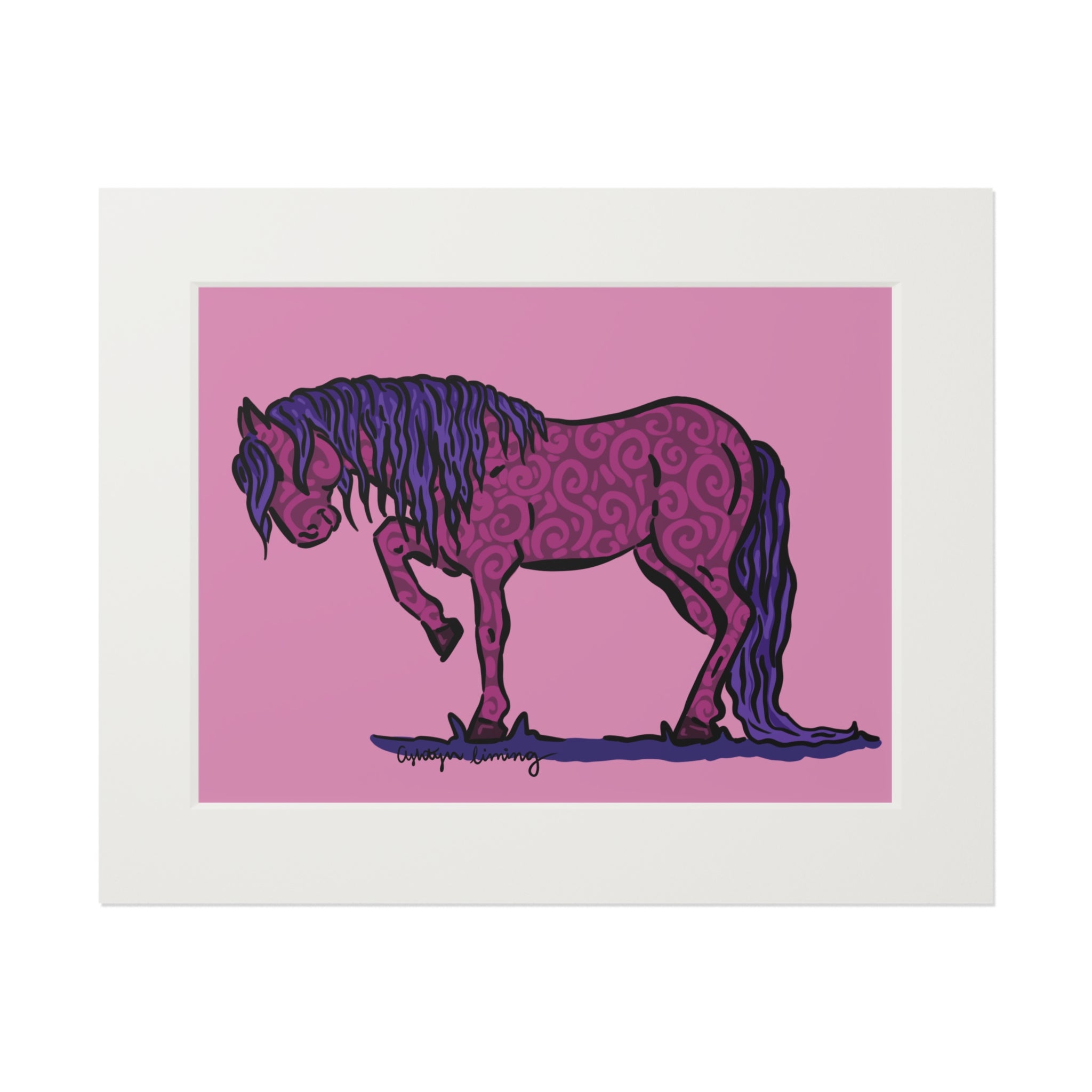 Pink Paisley Painted Pony Print