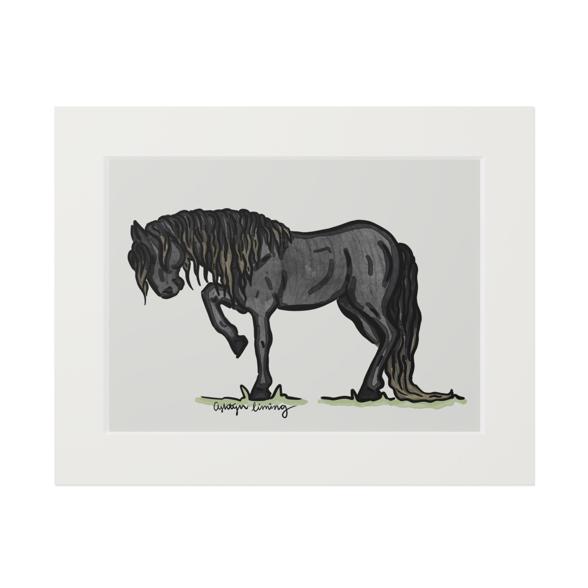 Black Painted Pony Print